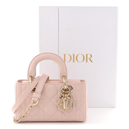 Lambskin Cannage Micro Lady D-Joy Powder Pink