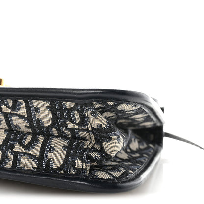Oblique Small DiorAddict Flap Bag Navy Blue