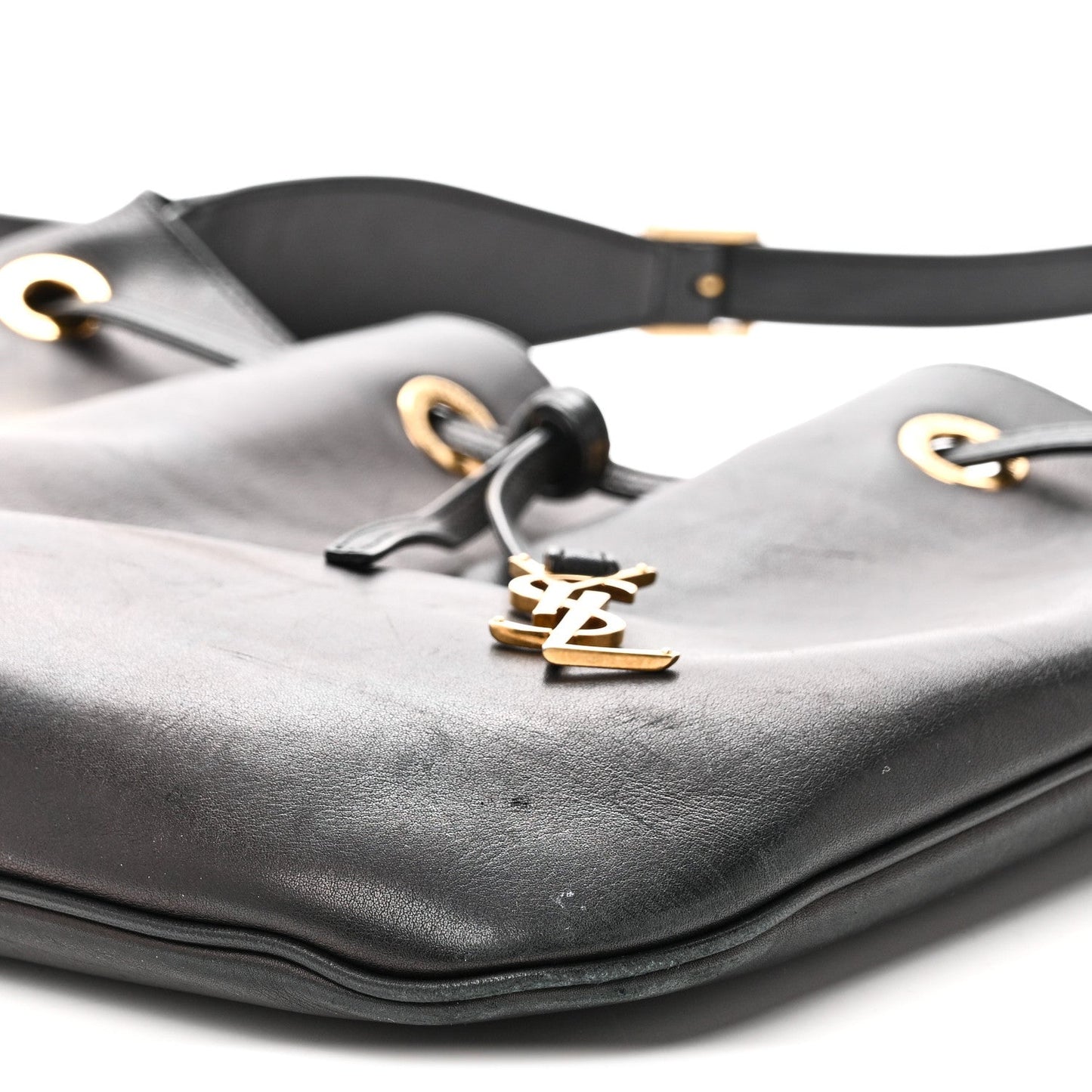 Smooth Calfskin Paris VII Large Flat Hobo Black