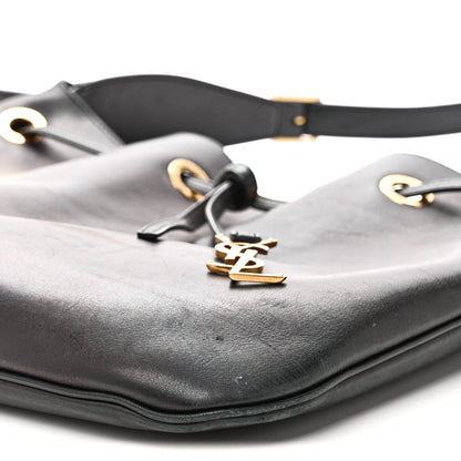 Smooth Calfskin Paris VII Large Flat Hobo Black