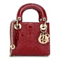 Patent Cannage Mini Lady Dior Red