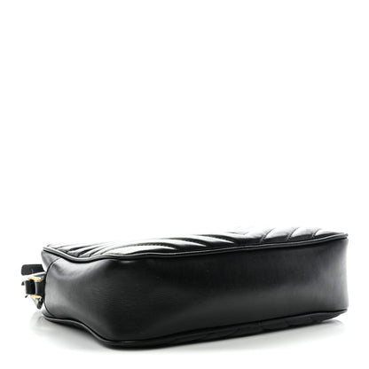 Calfskin Matelasse Monogram Lou Camera Bag Black