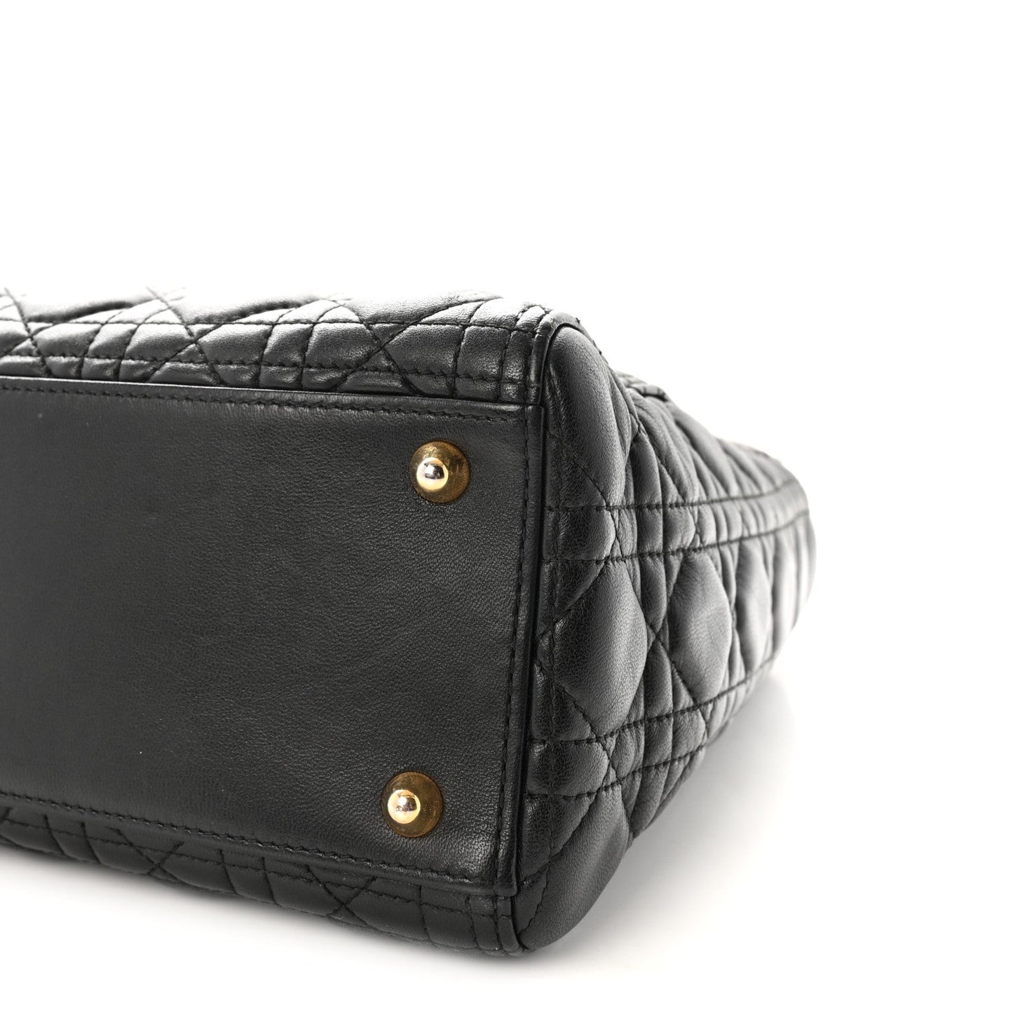 Lambskin Cannage Large Lady Dior Black