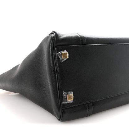 Supple Shiny Lambskin Luggage Black