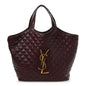 Lambskin Quilted Maxi Icare Shopping Tote  Rouge Cabernet