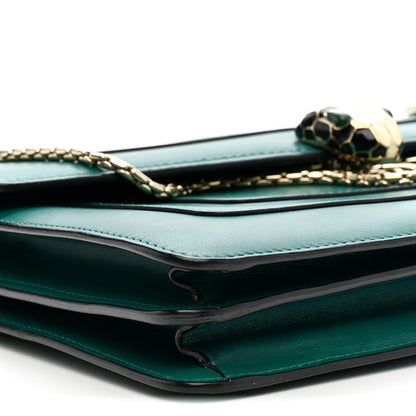 Calfskin Serpenti Forever Shoulder Bag Emerald Green