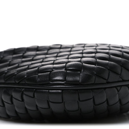 Nappa Intrecciato Baby Veneta Hobo Black