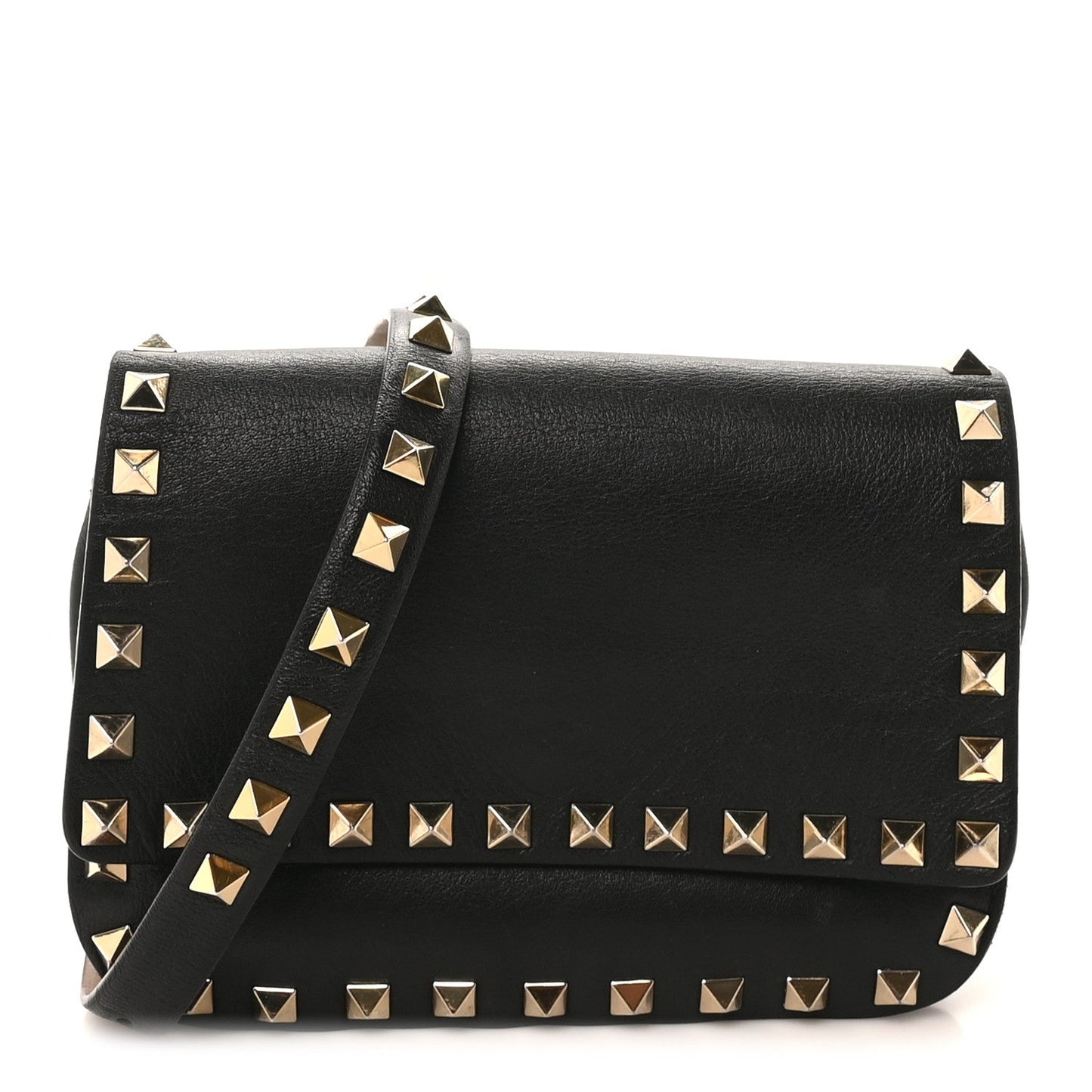 Vitello Rockstud Belt Bag Black