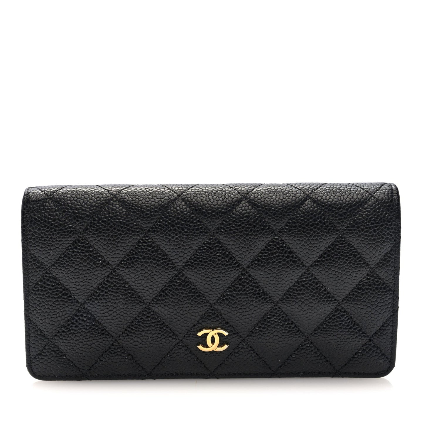 Caviar Quilted Yen Wallet Black