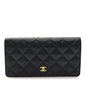 Caviar Quilted Yen Wallet Black