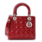 Patent Cannage Medium Lady Dior Red