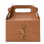 Calfskin Monogram Take Away Box Dusty Vintage Brown Gold