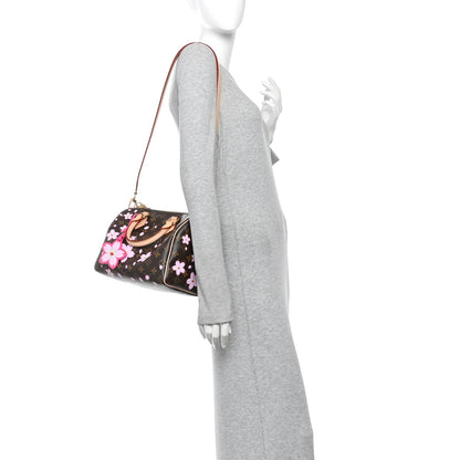LV X TM Monogram Cherry Blossom Speedy Bandouliere 25 Sakura Brown