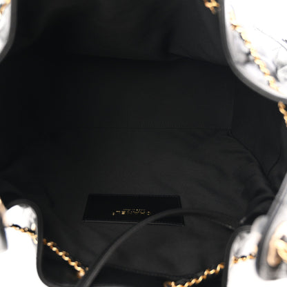 Caviar Quilted Medium Chanel 25 Handbag Black