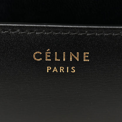 Box Calfskin Medium Classic Box Flap Bag Black