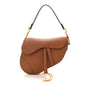 Grained Calfskin Saddle Bag Camello