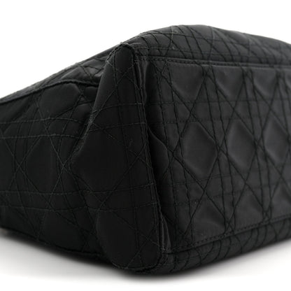 Nylon Cannage Medium Lady Dior Black