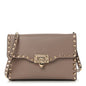 Pebbled Calfskin Medium Rockstud Flip Lock Crossbody Bag Poudre