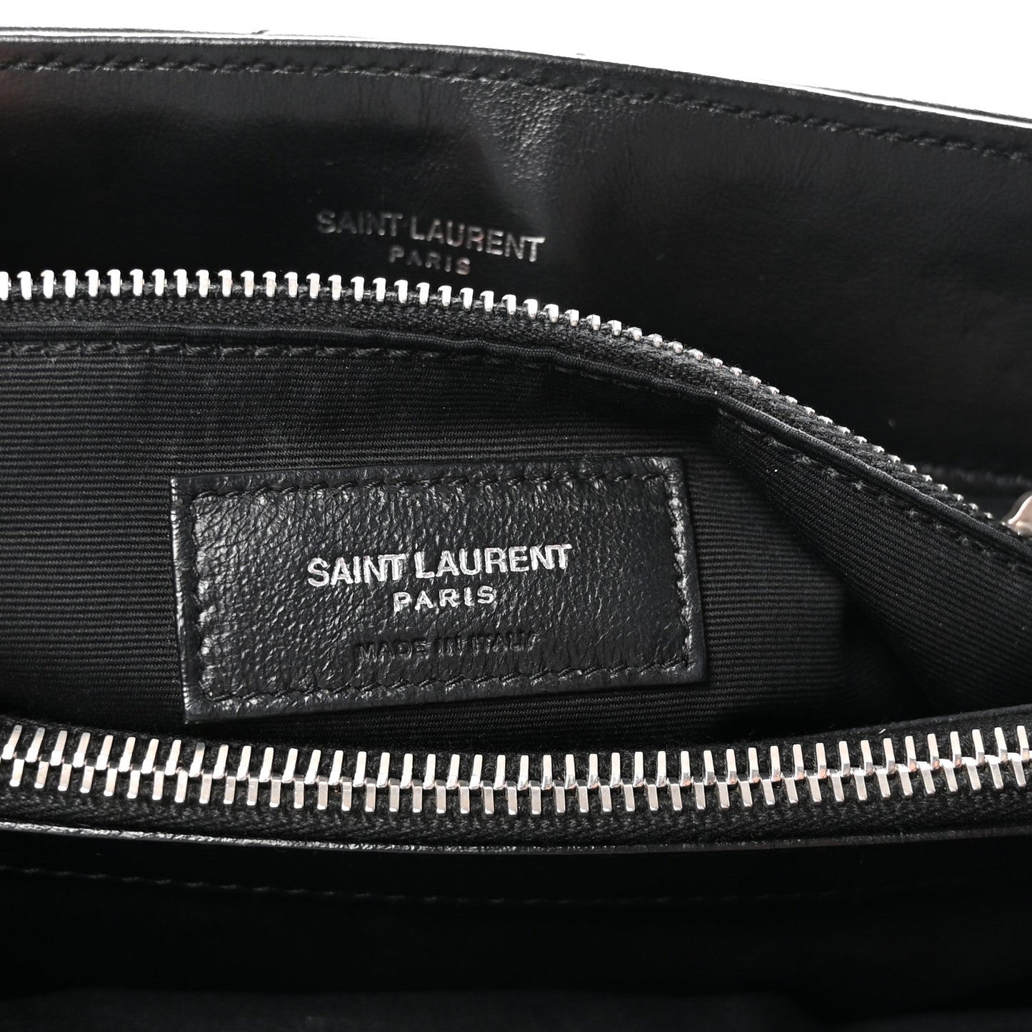 Calfskin Y Quilted Monogram Medium Loulou Chain Satchel Black