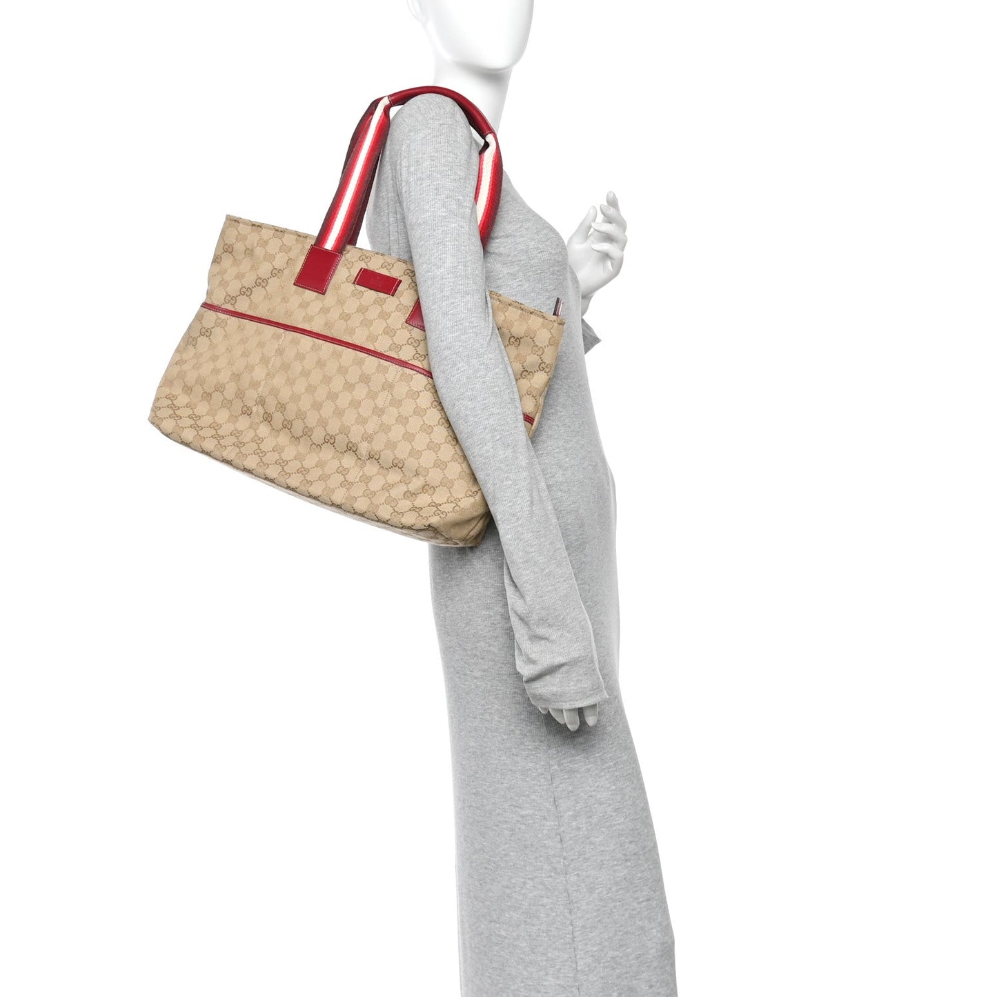Monogram Web Large Diaper Tote Red