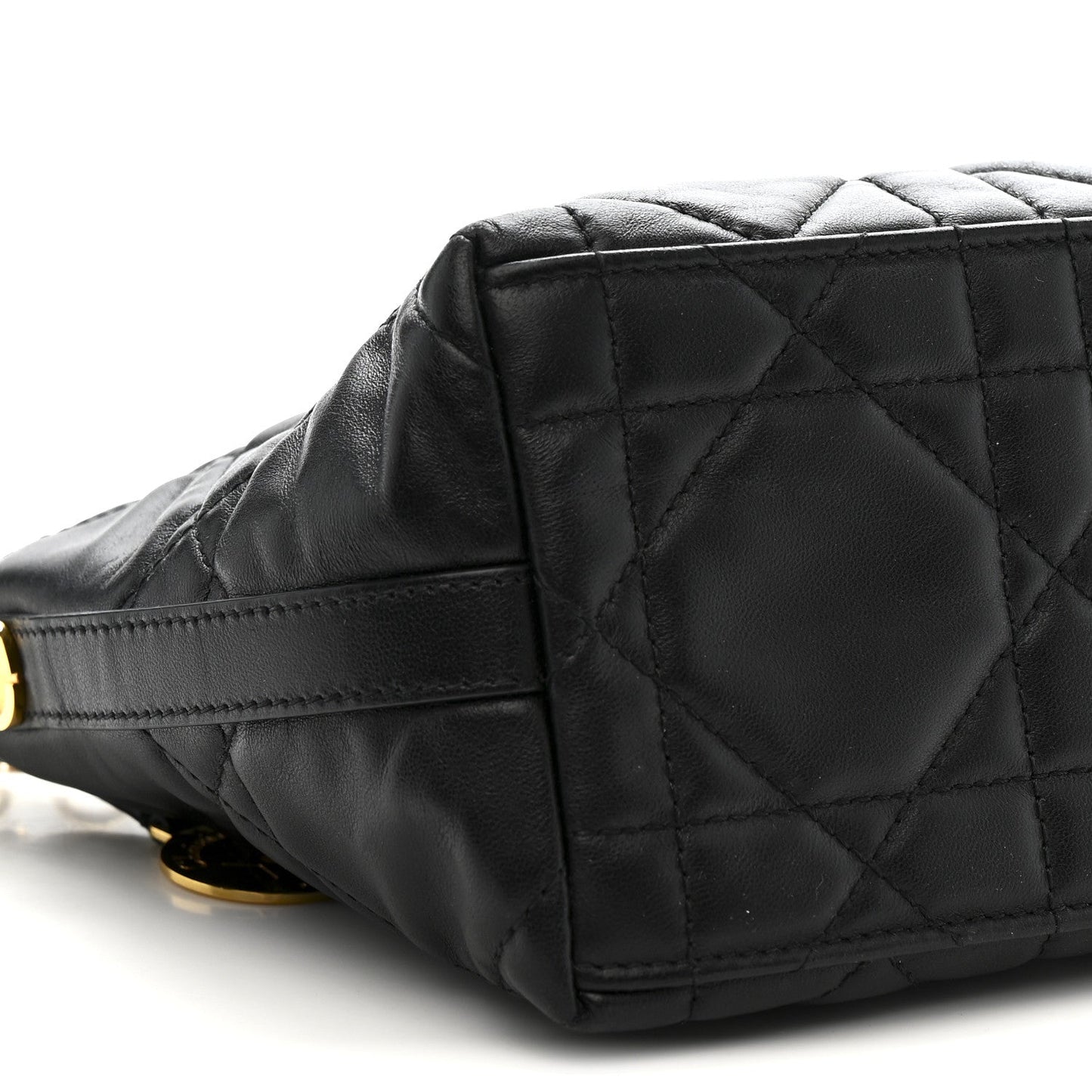 Lambskin Macrocannage DiorStar Hobo Bag Black
