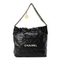 Calfskin Quilted Small Chanel 22 Black