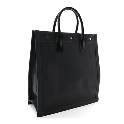 Linen Calfskin Rive Gauche North South Tote Grey