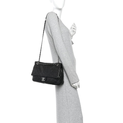 Caviar Quilted Jumbo Easy Flap Black