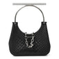 Snakeskin Crystal Mini T Bar Top Handle Black