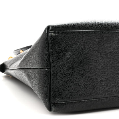 Caviar Large CC Shoulder Bag Black