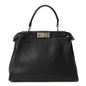 Cuoio Romano Selleria Bi-Color Medium Peekaboo Iconic Satchel Black Mou
