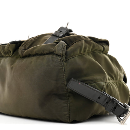 Tessuto Nylon Vela Small Backpack Dark Green