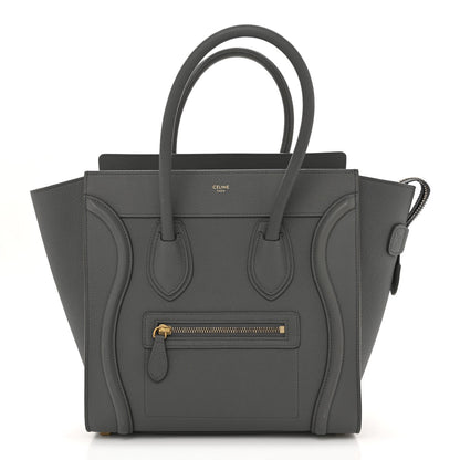 Baby Drummed Calfskin Micro Luggage Kohl
