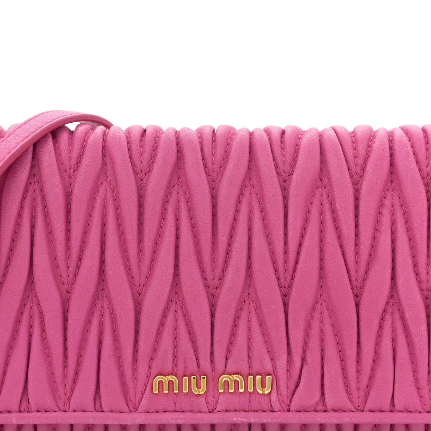 Nappa Matelasse Wallet On Chain Fuxia
