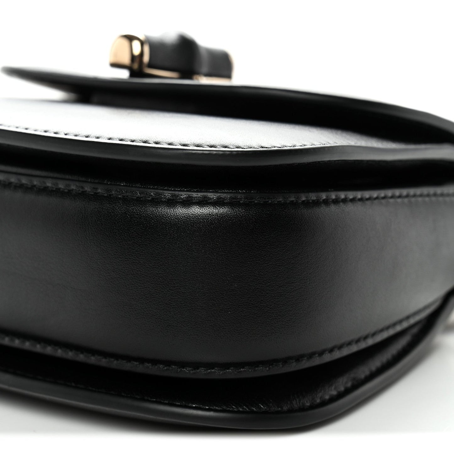 Boarded Dyana Lux Calfskin Web Monochrome Mini Bamboo 1947 Top Handle Bag Black
