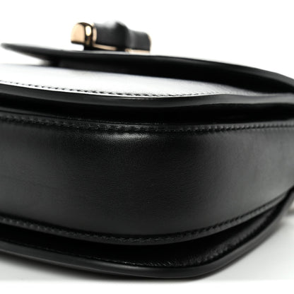 Boarded Dyana Lux Calfskin Web Monochrome Mini Bamboo 1947 Top Handle Bag Black