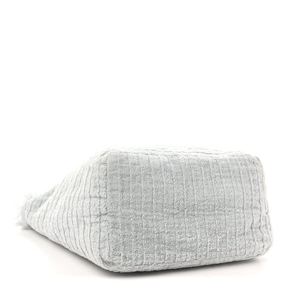 Terry Cotton CC Beach Tote Towel Set Light Grey