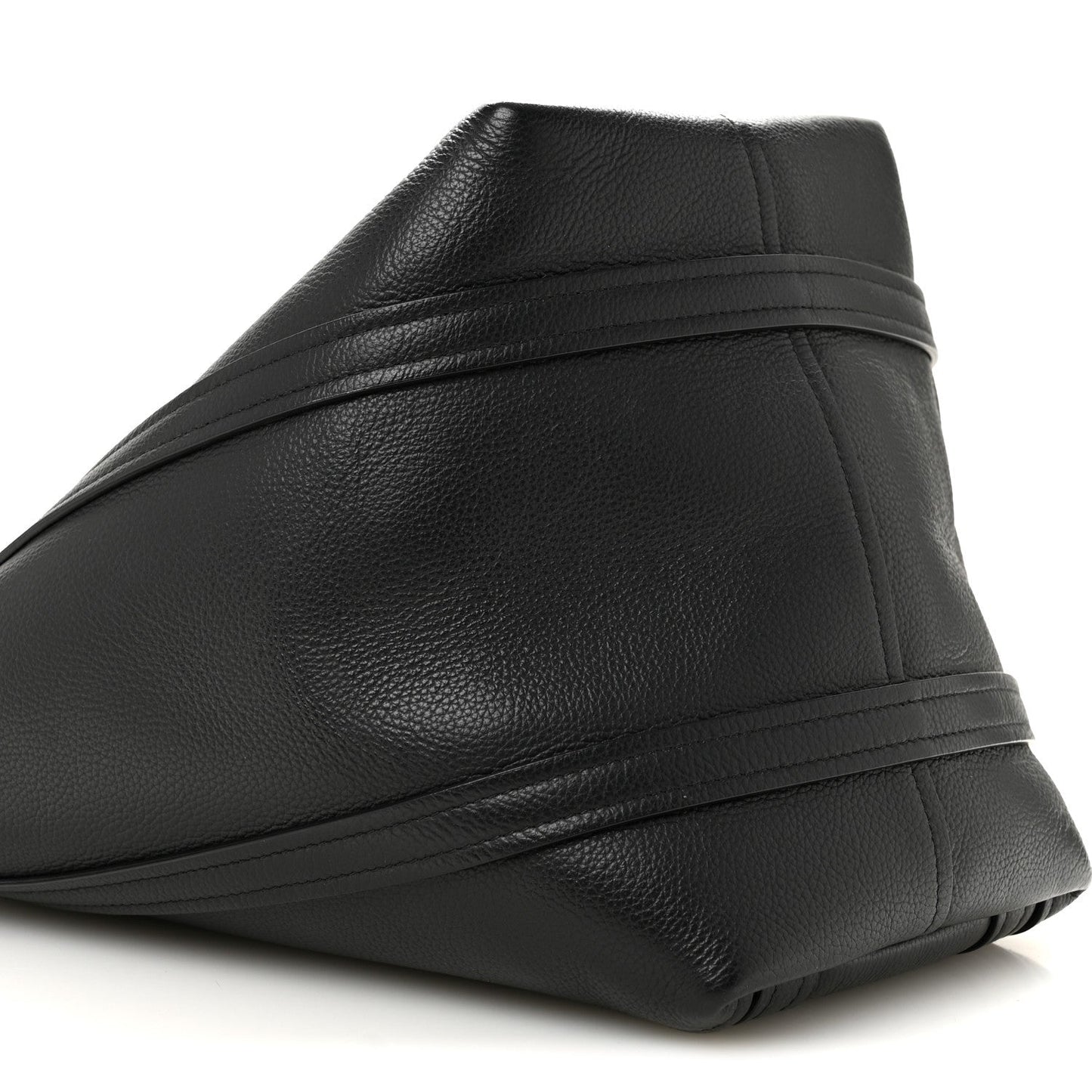 Grained Calfskin Small Everyday North South Shoulder Tote Bag Black