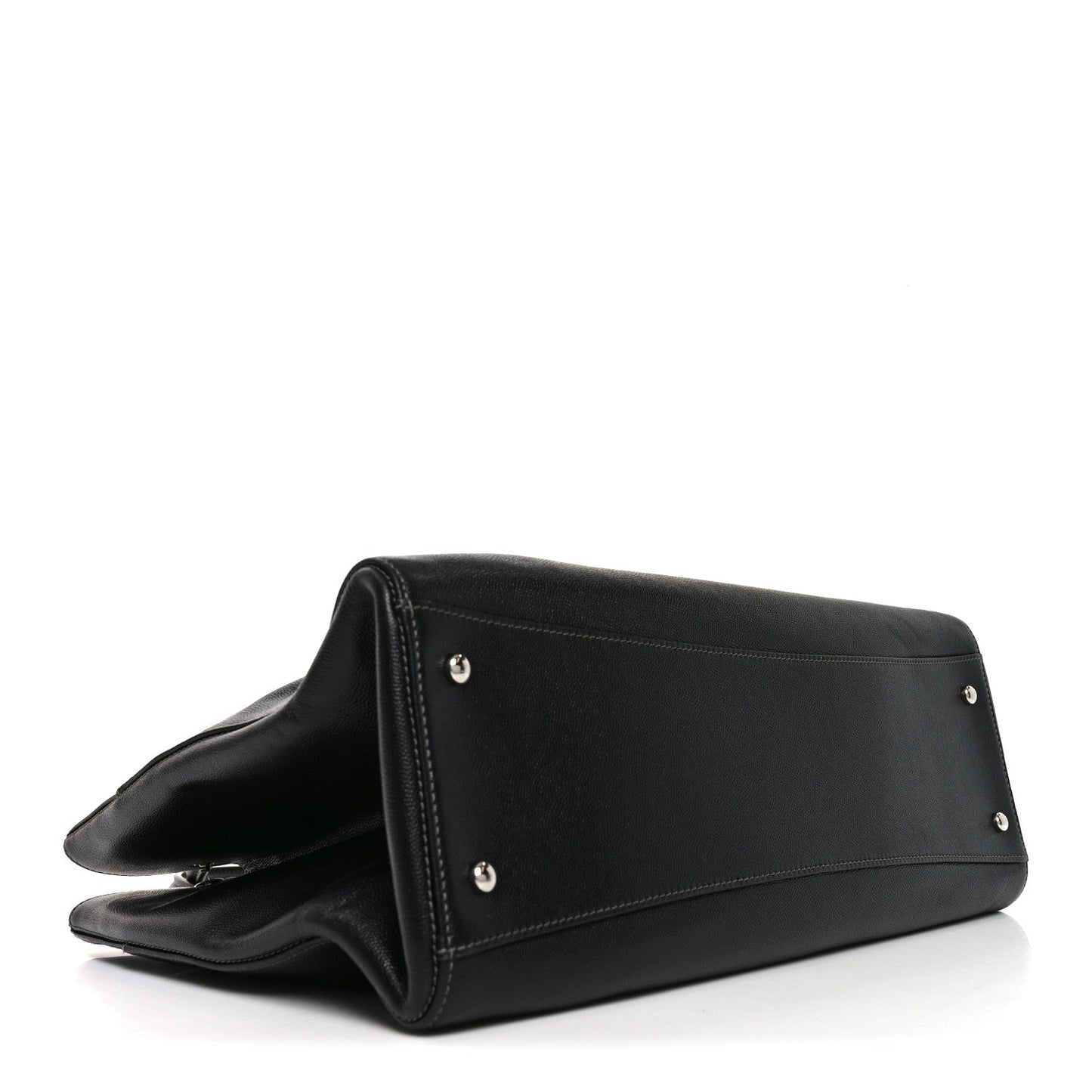 Caviar Medium Cerf Executive Shopper Tote Black