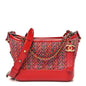 Tweed Calfskin Small Gabrielle Hobo Red Multicolor
