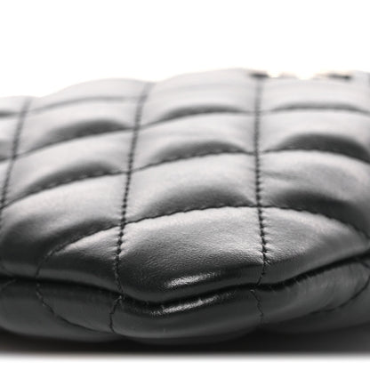 Lambskin Quilted Uniform Crossbody Bag Black