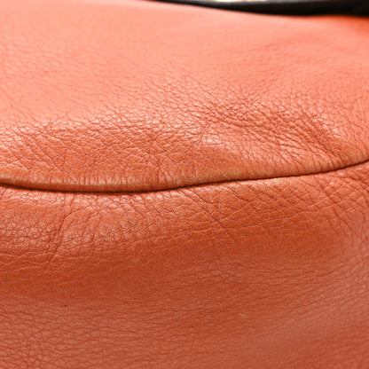 Soft Spongy Calfskin Daria Satchel Burnt Orange