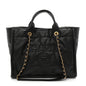 Calfskin Small Deauville Tote Black