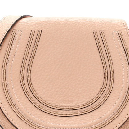 Calfskin Mini Marcie Round Crossbody Bag Blush Nude