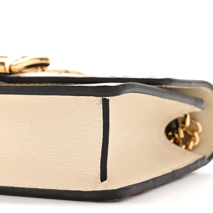 Textured Calfskin Valentine's Day Super Mini Sylvie Chain Shoulder Bag Ivory