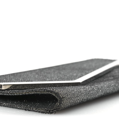 Glitter Fabric Erica Chain Clutch  Anthracite
