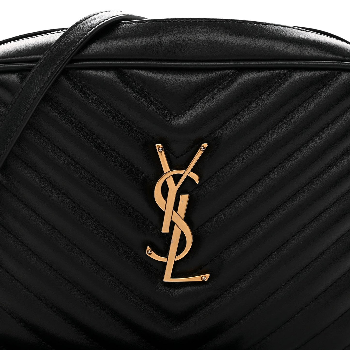 Calfskin Matelasse Monogram Lou Camera Bag Black