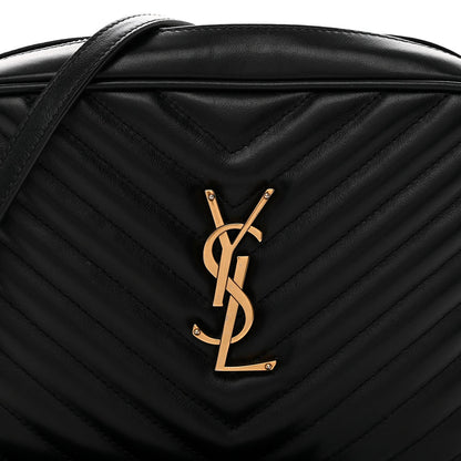 Calfskin Matelasse Monogram Lou Camera Bag Black