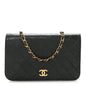 Lambskin Quilted Small Single Flap Bag Black