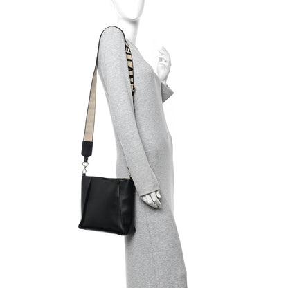 Eco Alter Nappa Perforated Logo Mini Crossbody Black